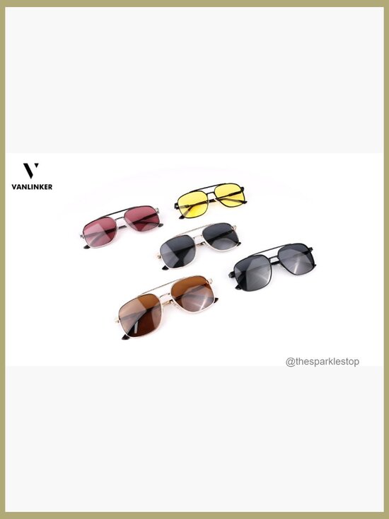 Polarized Trendy Aviator Square Sunglasses UV Protection Metal Frame main image 5